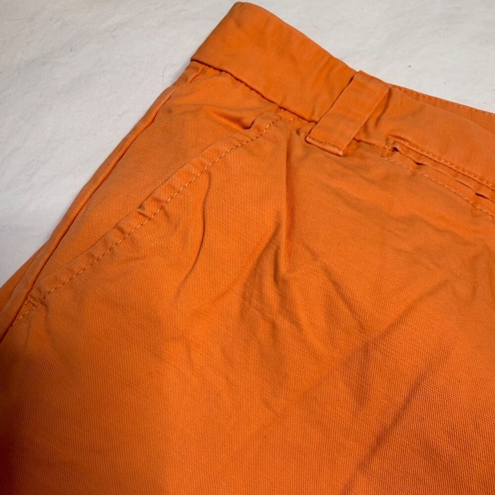 Khakis by Gap Boyfriend Roll-Up Shorts Womens Orange Cotton Shorts Size 6 - Picture 3 of 11